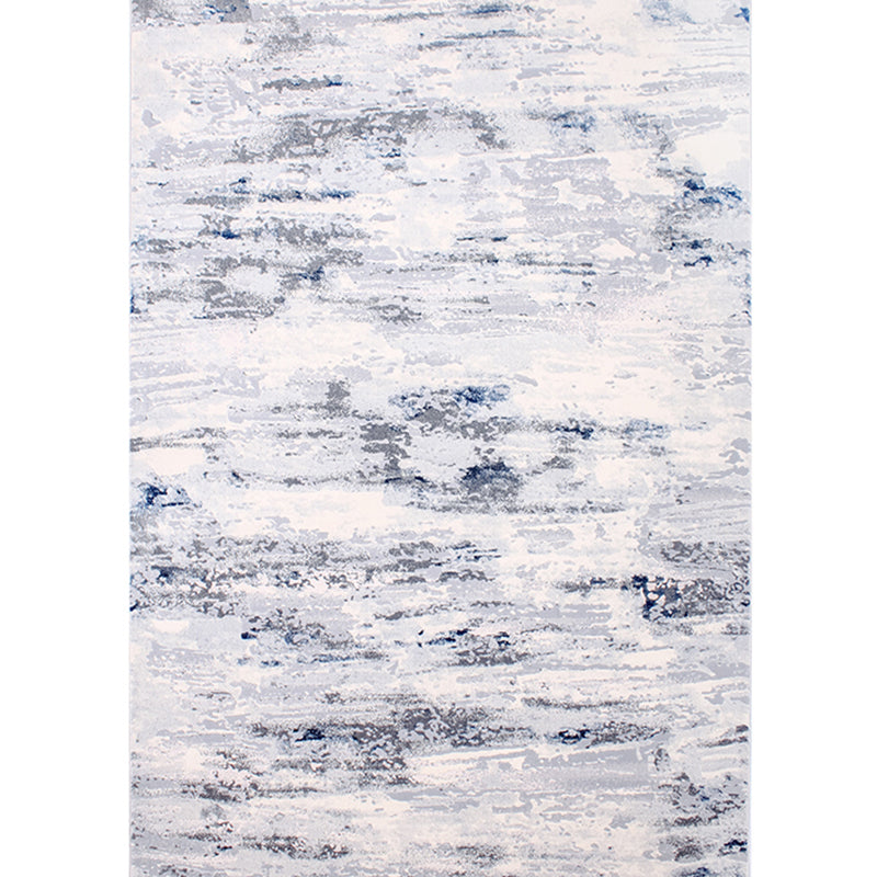 Nordic Living Room Rug Multi Colored Abstract Printed Indoor Rug Cotton Blend Anti-Slip Backing Pet Friendly Carpet Light Gray-White Clearhalo 'Area Rug' 'Rug' 2301425
