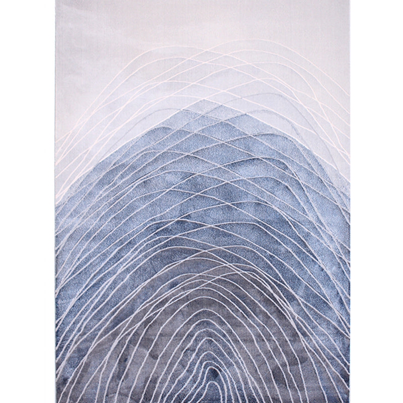 Nordic Living Room Rug Multi Colored Abstract Printed Indoor Rug Cotton Blend Anti-Slip Backing Pet Friendly Carpet Blue Clearhalo 'Area Rug' 'Rug' 2301429