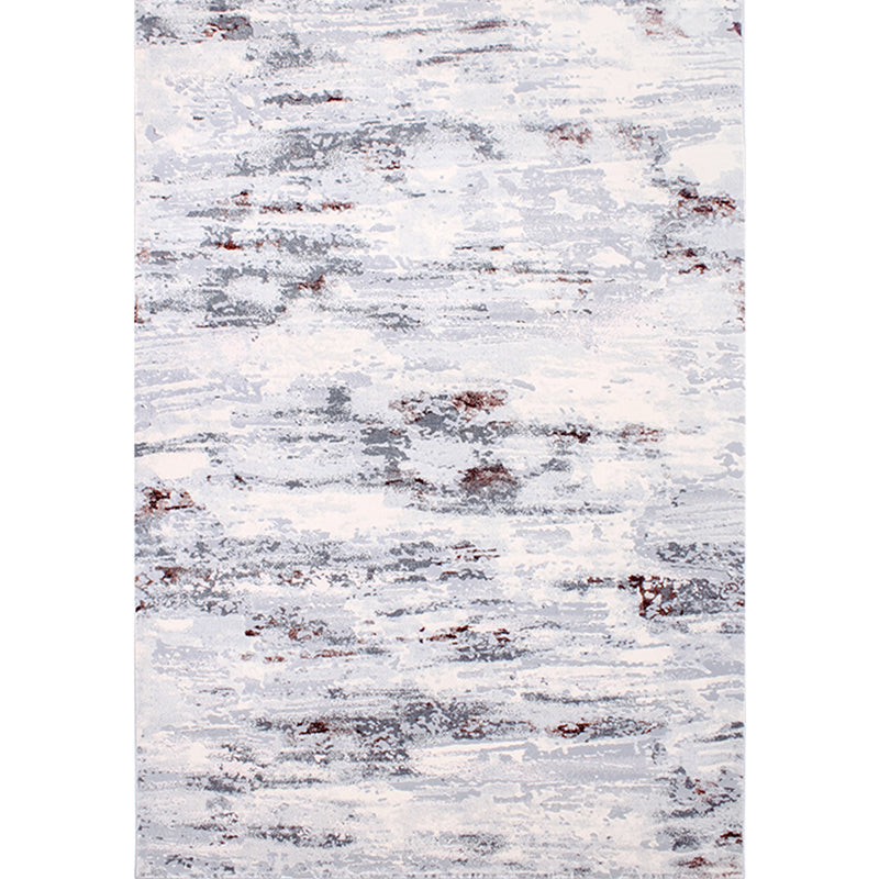 Nordic Living Room Rug Multi Colored Abstract Printed Indoor Rug Cotton Blend Anti-Slip Backing Pet Friendly Carpet Black Gray-White Clearhalo 'Area Rug' 'Rug' 2301437