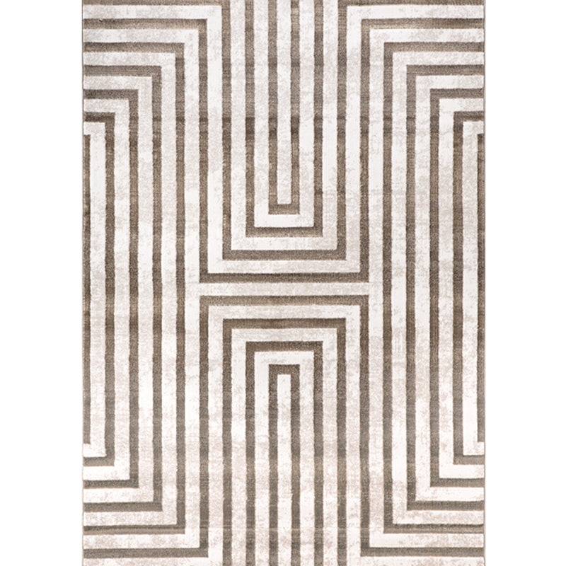 Casual Multi Colored Modern Rug Polypropylene Abstract Print Area Carpet Non-Slip Backing Pet Friendly Rug for Parlor Light Gray-White 5'3" x 7'7" Clearhalo 'Area Rug' 'Rug' 2301445