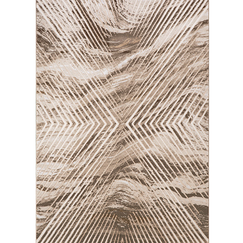 Casual Multi Colored Modern Rug Polypropylene Abstract Print Area Carpet Non-Slip Backing Pet Friendly Rug for Parlor Brown Clearhalo 'Area Rug' 'Rug' 2301446