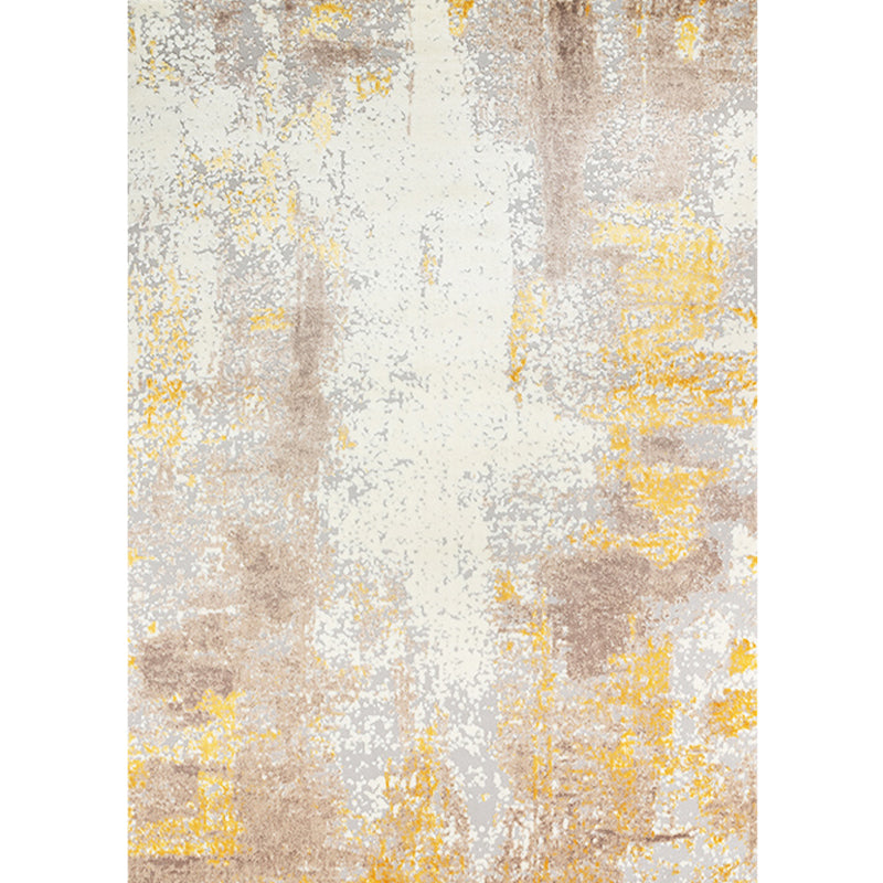 Casual Multi Colored Modern Rug Polypropylene Abstract Print Area Carpet Non-Slip Backing Pet Friendly Rug for Parlor Light Yellow Clearhalo 'Area Rug' 'Rug' 2301448