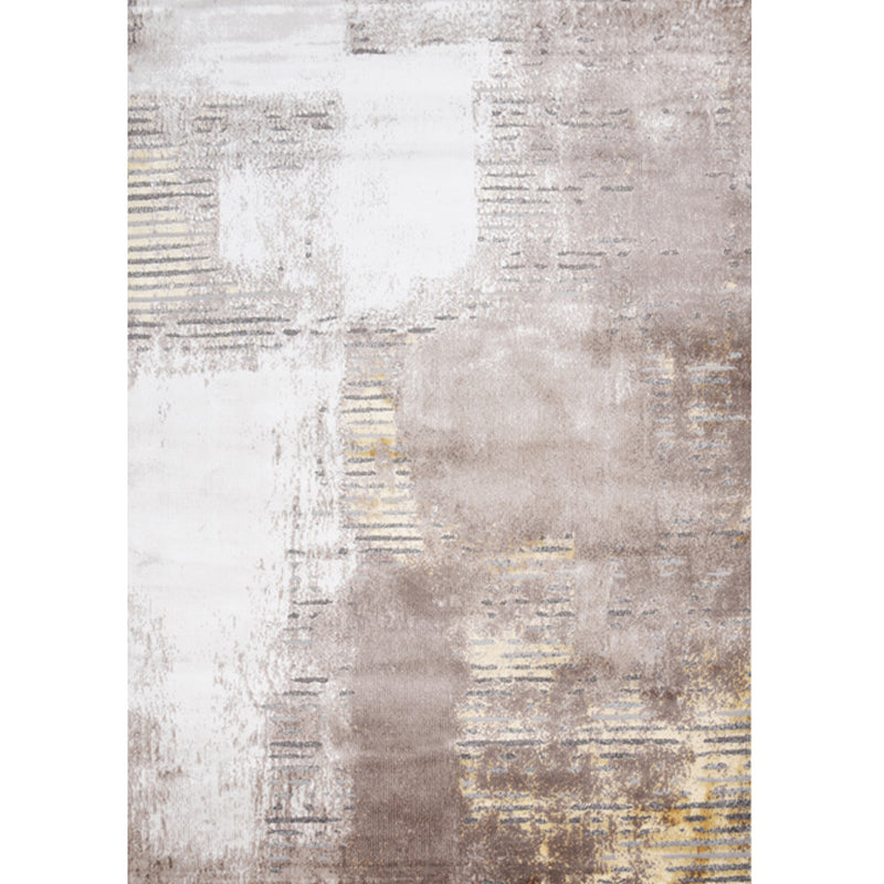 Casual Multi Colored Modern Rug Polypropylene Abstract Print Area Carpet Non-Slip Backing Pet Friendly Rug for Parlor Light Gray Clearhalo 'Area Rug' 'Rug' 2301450