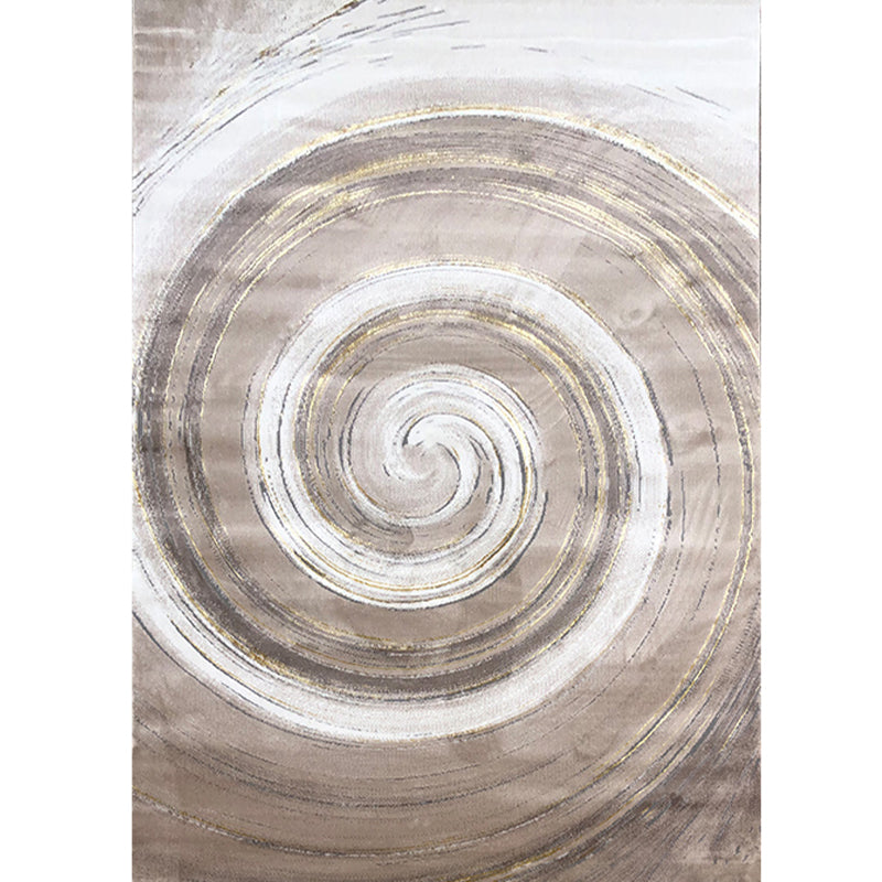 Casual Multi Colored Modern Rug Polypropylene Abstract Print Area Carpet Non-Slip Backing Pet Friendly Rug for Parlor White-Brown Clearhalo 'Area Rug' 'Rug' 2301452