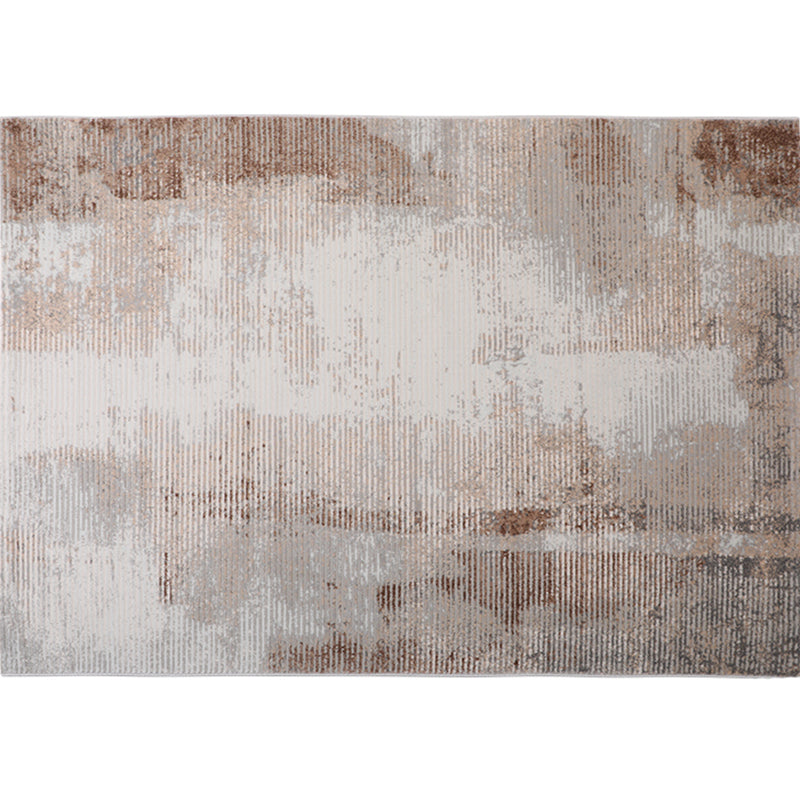 Comfort Living Room Rug Multi Colored Abstract Printed Indoor Rug Cotton Blend Non-Slip Backing Easy Care Area Carpet Dark Brown Clearhalo 'Area Rug' 'Rug' 2301462