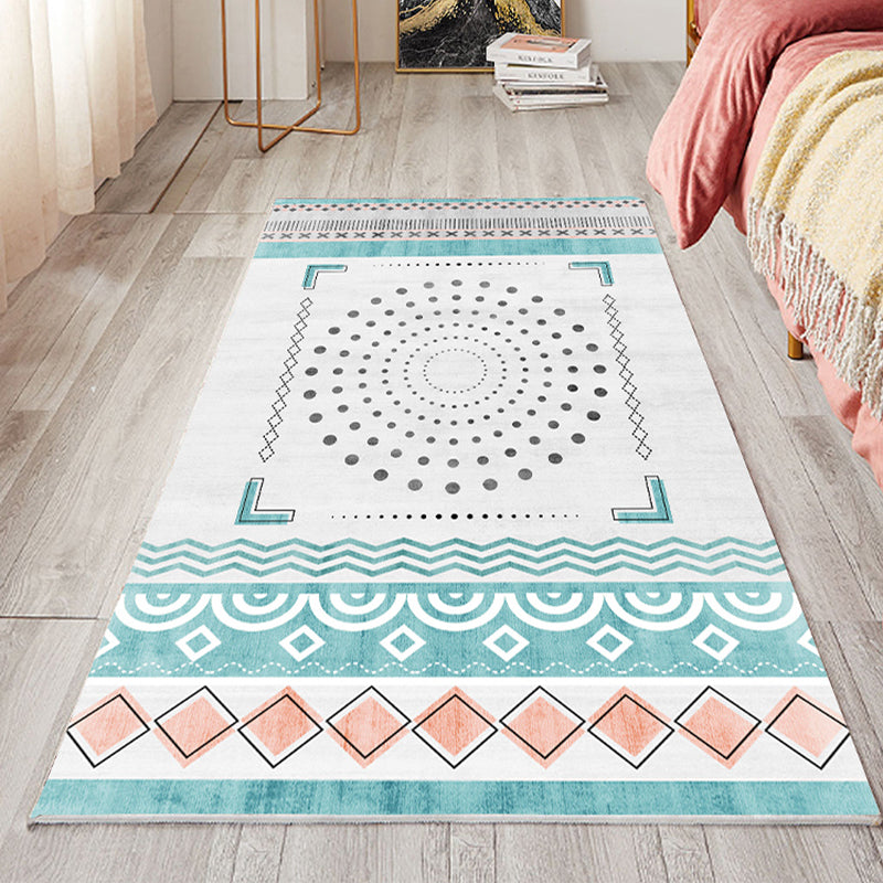 Fancy Bedroom Rug Multi Colored Geometric Print Area Carpet Polypropylene Non-Slip Backing Easy Care Area Rug Clearhalo 'Area Rug' 'Modern' 'Rugs' Rug' 2301504