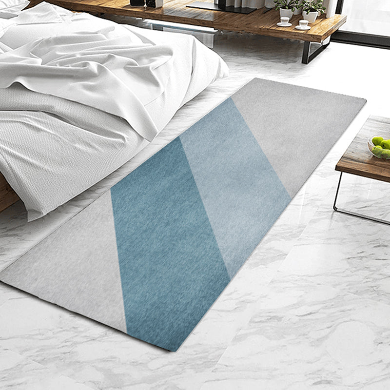 Fancy Bedroom Rug Multi Colored Geometric Print Area Carpet Polypropylene Non-Slip Backing Easy Care Area Rug Blue Clearhalo 'Area Rug' 'Modern' 'Rugs' Rug' 2301511