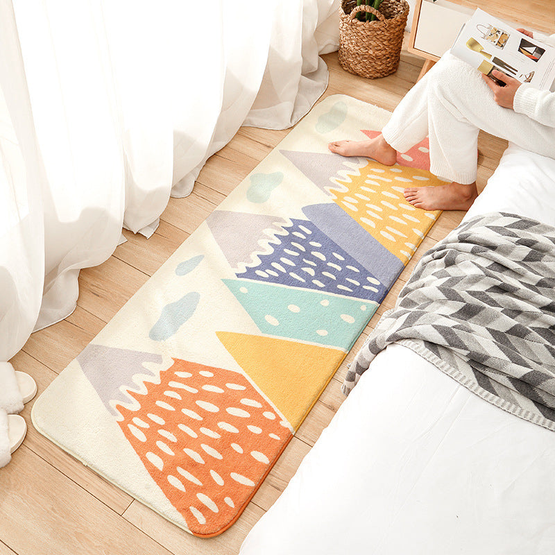 Relaxing Kids Room Rug Multi Color Plant Patterned Indoor Rug Polyster Non-Slip Backing Easy Care Carpet Orange-Red Clearhalo 'Area Rug' 'Rug' 2301533