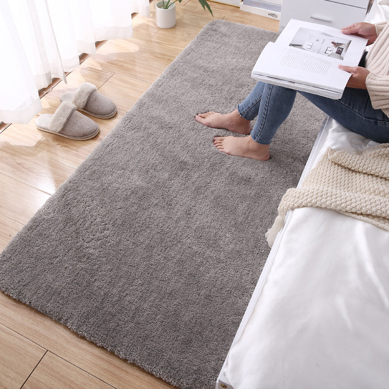 Simple Solid Color Rug Multi Colored Polypropylene Area Carpet Non-Slip Backing Pet Friendly Indoor Rug for Room Grey Clearhalo 'Area Rug' 'Casual' 'Rugs' Rug' 2301568