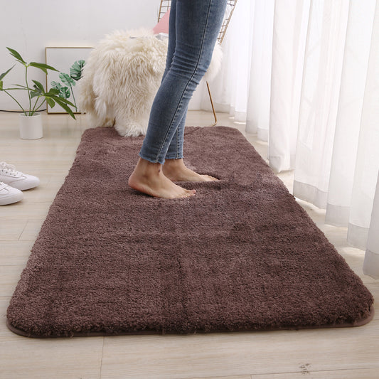Simple Solid Color Rug Multi Colored Polypropylene Area Carpet Non-Slip Backing Pet Friendly Indoor Rug for Room Dark Brown Clearhalo 'Area Rug' 'Casual' 'Rugs' Rug' 2301570