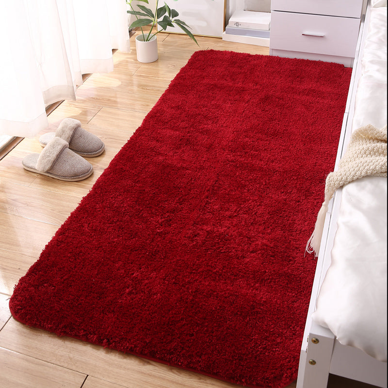 Simple Solid Color Rug Multi Colored Polypropylene Area Carpet Non-Slip Backing Pet Friendly Indoor Rug for Room Red Clearhalo 'Area Rug' 'Casual' 'Rugs' Rug' 2301572