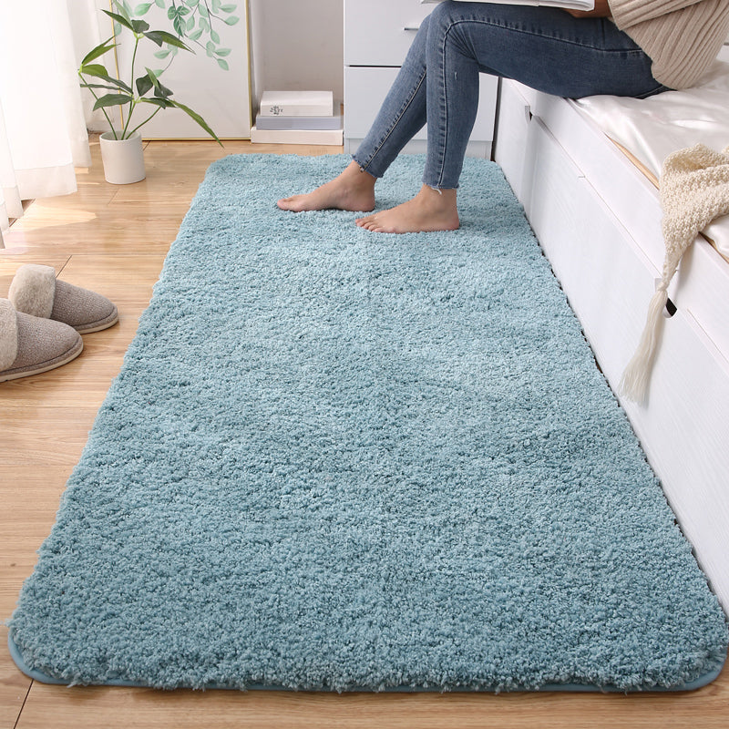 Simple Solid Color Rug Multi Colored Polypropylene Area Carpet Non-Slip Backing Pet Friendly Indoor Rug for Room Blue Clearhalo 'Area Rug' 'Casual' 'Rugs' Rug' 2301574