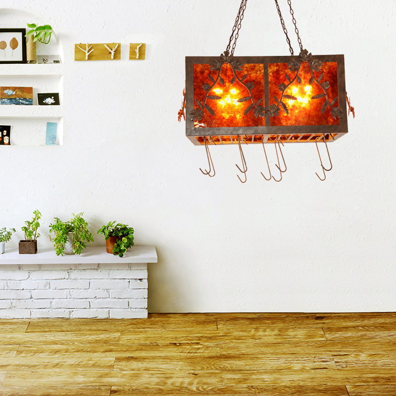 Rust Light Fixture Rectangular 10 Lights Rectangular Island Light Metal Country Rust Lighting Fixture ...