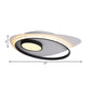 Acrylic Oval Flush Mount Lighting Modernist Led 18"/21.5"/27" Wide Black and White Flush Ceiling Lamp Fixture in White/Warm Light Clearhalo 'Ceiling Lights' 'Close To Ceiling Lights' 'Close to ceiling' 'Flush mount' Lighting' 230236