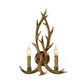 Resin Wood Sconce Lamp Open Bulb 1-Light Traditional Wall Mounted Lighting for Indoor with Antler Backplate Clearhalo 'Wall Lamps & Sconces' 'Wall Lights' Lighting' 230251