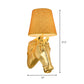 Metal Horse Head Sconce Lighting Classical 1 Light Indoor Wall Mounted Lamp in Gold, 8.5"/12" W Clearhalo 'Wall Lamps & Sconces' 'Wall Lights' Lighting' 230303