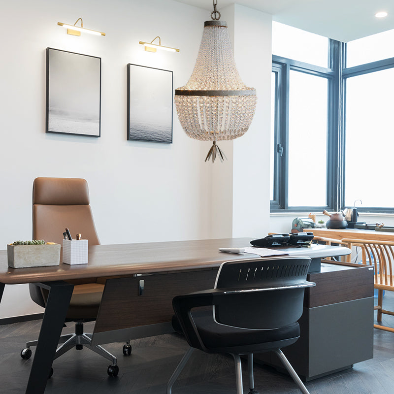 White Gourd Empire Chandelier Nordic Crystal 3 Bulbs Hanging Ceiling Light for Living Room White Clearhalo 'Ceiling Lights' 'Chandeliers' Lighting' options 230567_7292c0df-d204-4bf5-8ab6-9978b29b34ac