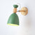 Swivel Shade Kids Bedroom Wall Lamp Metal 1 Bulb Macaron Reading Wall Light with Wood Deco Green Clearhalo 'Wall Lamps & Sconces' 'Wall Lights' Lighting' 2307365