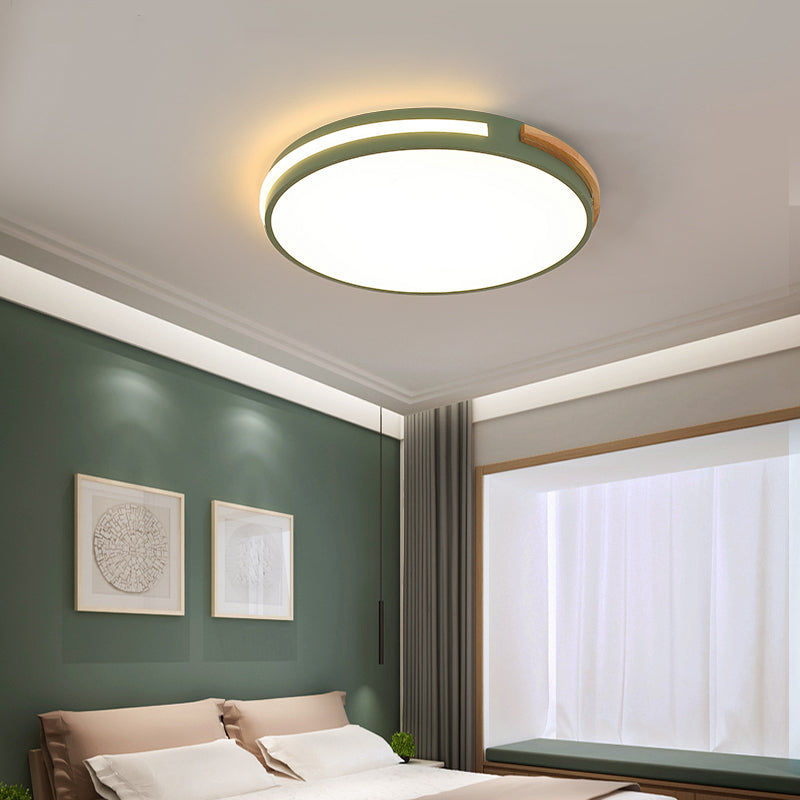 Bedroom Ceiling Light Fixture Minimalist Flush Mount Led Light with Round Acrylic Shade Clearhalo 'Ceiling Lights' 'Close To Ceiling Lights' 'Close to ceiling' 'Flush mount' Lighting' 2307447