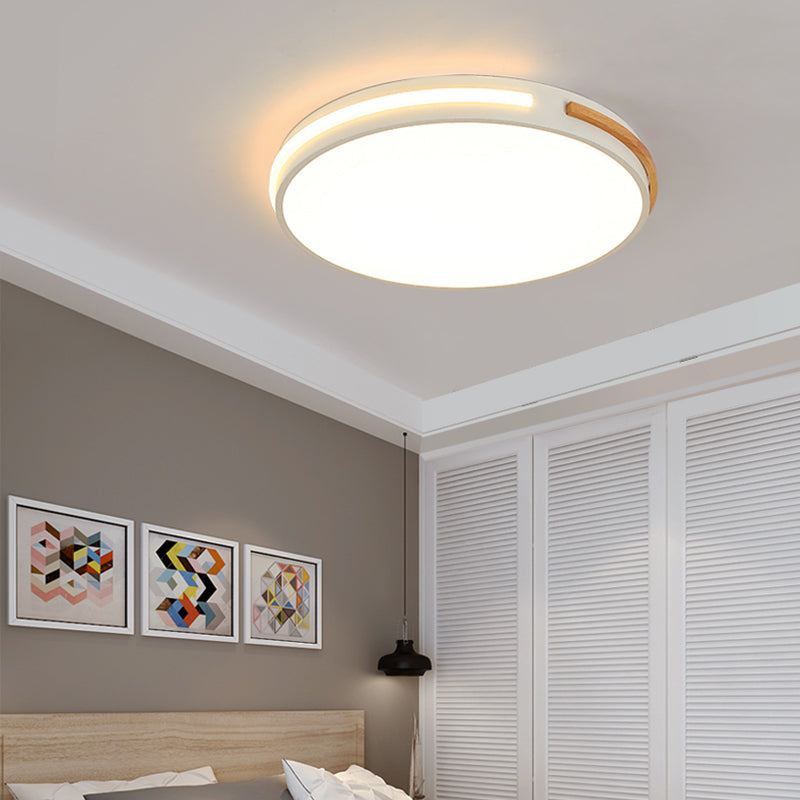 Bedroom Ceiling Light Fixture Minimalist Flush Mount Led Light with Round Acrylic Shade Clearhalo 'Ceiling Lights' 'Close To Ceiling Lights' 'Close to ceiling' 'Flush mount' Lighting' 2307449