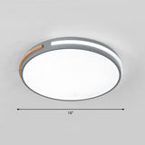 Bedroom Ceiling Light Fixture Minimalist Flush Mount Led Light with Round Acrylic Shade Grey 16" Clearhalo 'Ceiling Lights' 'Close To Ceiling Lights' 'Close to ceiling' 'Flush mount' Lighting' 2307452