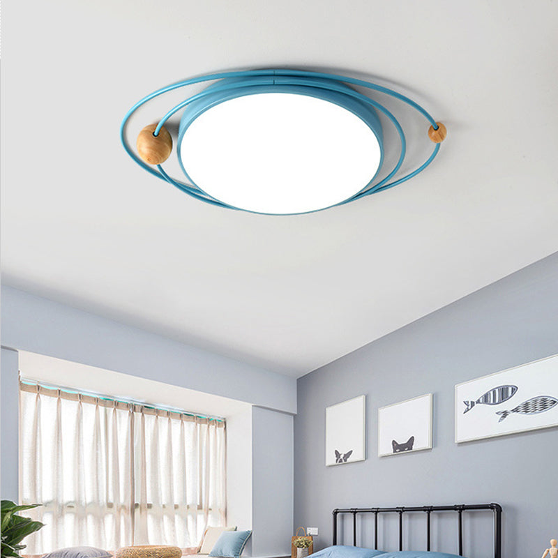 Nordic Orbit Shaped Flush Light Acrylic Childrens Bedroom LED Ceiling Mounted Lamp Clearhalo 'Ceiling Lights' 'Close To Ceiling Lights' 'Close to ceiling' 'Flush mount' Lighting' 2307472