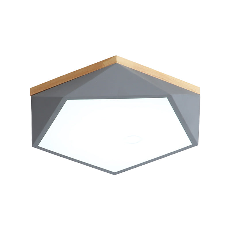 Nordic Geometric Flush Mount Led Light Nordic Metal Bedroom Ceiling Fixture with Acrylic Diffuser Clearhalo 'Ceiling Lights' 'Close To Ceiling Lights' 'Close to ceiling' 'Flush mount' Lighting' 2307489