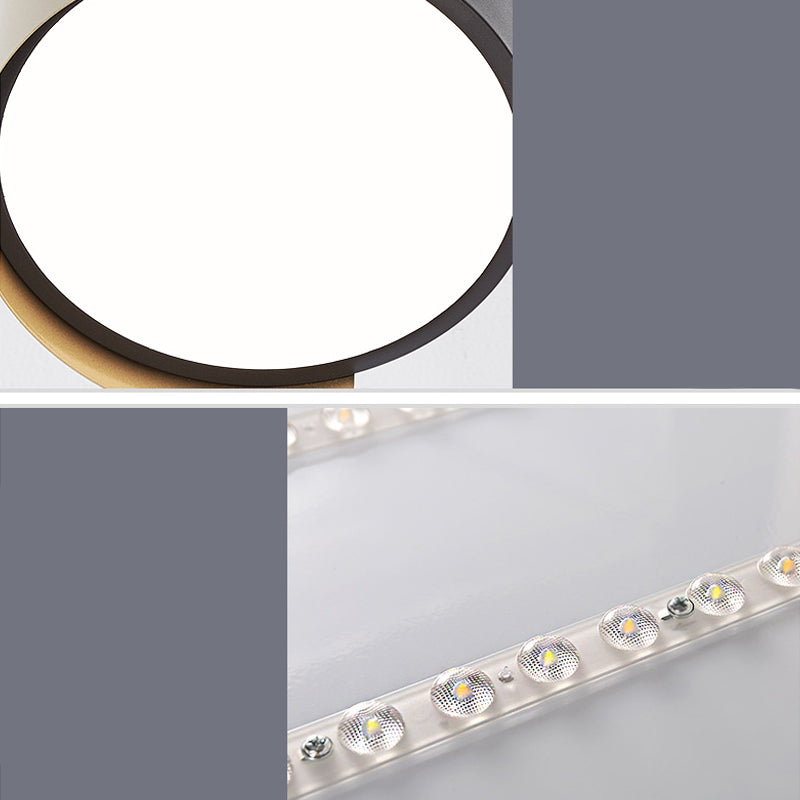 Round Dining Room Semi Flush Mount Light Acrylic 4-Head Nordic LED Ceiling Fixture in Grey Clearhalo 'Ceiling Lights' 'Close To Ceiling Lights' 'Close to ceiling' 'Semi-flushmount' Lighting' 2307517