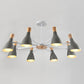 Iron Bias-Cut Bottle Chandelier Lamp Macaron Style Wood Pendant Light for Living Room 8 Grey Clearhalo 'Ceiling Lights' 'Chandeliers' Lighting' options 2307547_fcc0ab30-47c2-45a3-805a-aa9e3dd85f04