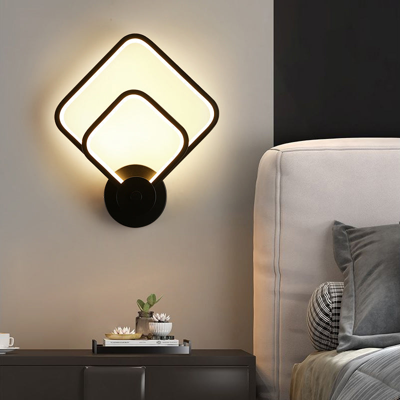 Acrylic Loop Shaped Wall Light Fixture Simplicity LED Wall Lamp Sconce for Bedroom Clearhalo 'Modern wall lights' 'Modern' 'Wall Lamps & Sconces' 'Wall Lights' Lighting' 2307627