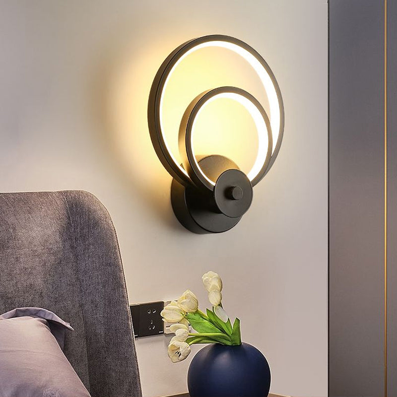 Acrylic Loop Shaped Wall Light Fixture Simplicity LED Wall Lamp Sconce for Bedroom Clearhalo 'Modern wall lights' 'Modern' 'Wall Lamps & Sconces' 'Wall Lights' Lighting' 2307629