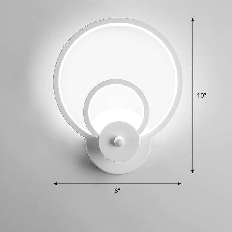 Acrylic Loop Shaped Wall Light Fixture Simplicity LED Wall Lamp Sconce for Bedroom White White A Clearhalo 'Modern wall lights' 'Modern' 'Wall Lamps & Sconces' 'Wall Lights' Lighting' 2307637