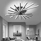 Fan Shaped Bedroom LED Ceiling Fixture Acrylic Minimalism Semi Mount Lighting in Black Clearhalo 'Ceiling Lights' 'Close To Ceiling Lights' 'Close to ceiling' 'Semi-flushmount' Lighting' 2307719