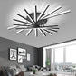 Fan Shaped Bedroom LED Ceiling Fixture Acrylic Minimalism Semi Mount Lighting in Black Clearhalo 'Ceiling Lights' 'Close To Ceiling Lights' 'Close to ceiling' 'Semi-flushmount' Lighting' 2307726