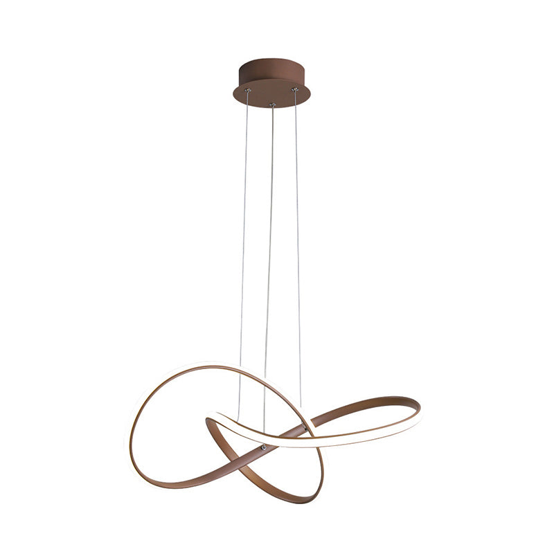 Twist Chandelier Pendant Light Minimalistic Metal Dining Room Hanging Light Fixture Clearhalo 'Ceiling Lights' 'Chandeliers' 'Modern Chandeliers' 'Modern' Lighting' 2307779