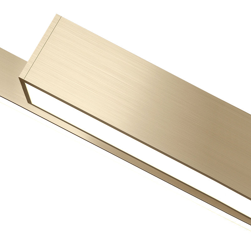 Bar-Shaped Chandelier Lighting Simplicity Metal Living Room LED Hanging Ceiling Light Clearhalo 'Ceiling Lights' 'Chandeliers' 'Modern Chandeliers' 'Modern' Lighting' 2307810