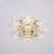 Floral Flush Mounted Lamp Minimalist Clear Crystal Living Room Ceiling Fixture with Mirrored Canopy Clear Warm Clearhalo 'Ceiling Lights' 'Close To Ceiling Lights' 'Close to ceiling' 'Flush mount' Lighting' 2307954
