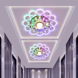 Scalloped Hallway Flush Ceiling Light Clear Crystal LED Modernist Flush-Mount Light Fixture Clearhalo 'Ceiling Lights' 'Close To Ceiling Lights' 'Close to ceiling' 'Flush mount' Lighting' 2308055