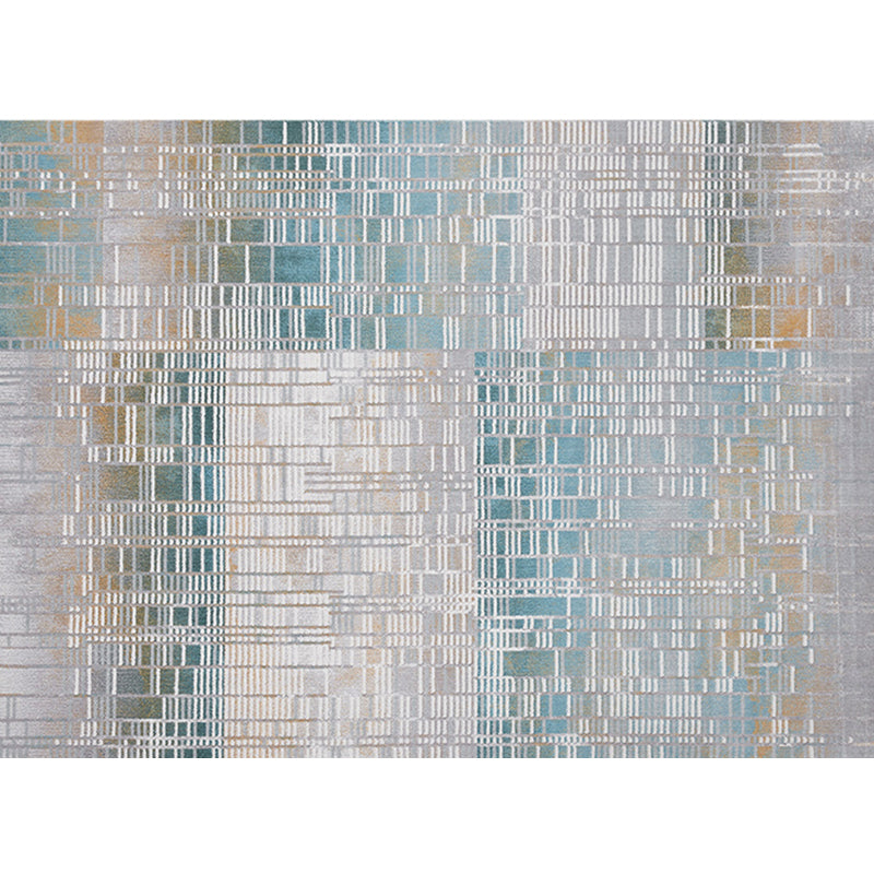 Casual Decoration Rug Multi Colored Abstract Pattern Indoor Rug Cotton Blend Anti-Slip Backing Pet Friendly Carpet Gray Blue Clearhalo 'Area Rug' 'Rug' 2308923