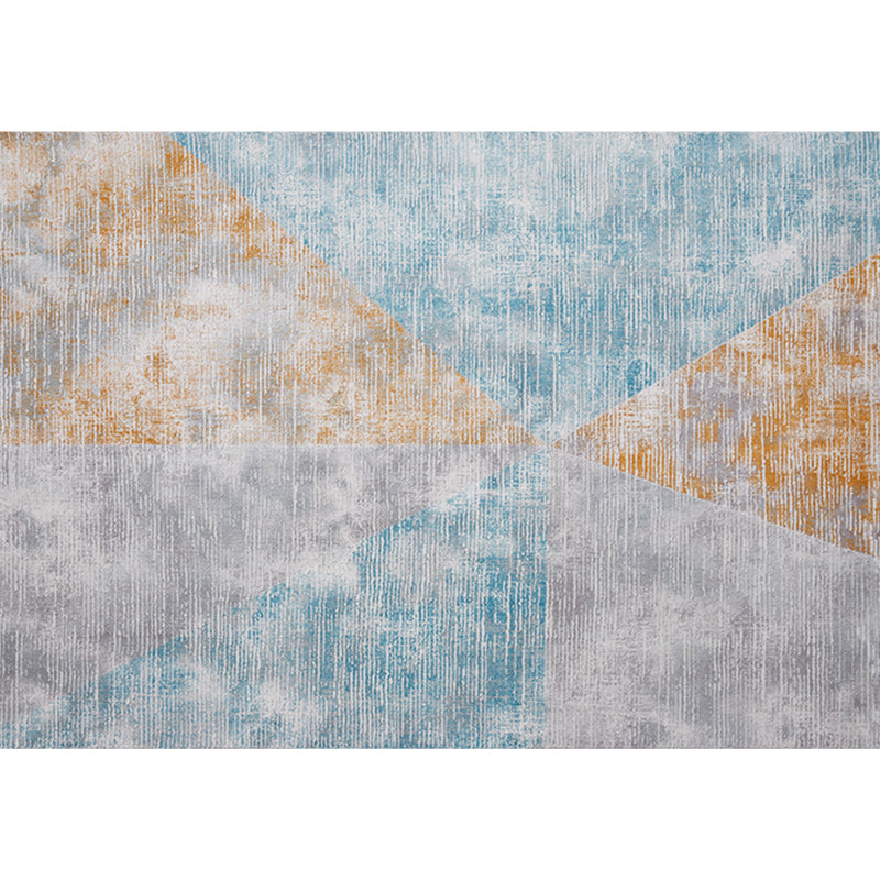 Casual Decoration Rug Multi Colored Abstract Pattern Indoor Rug Cotton Blend Anti-Slip Backing Pet Friendly Carpet Gray-Blue Clearhalo 'Area Rug' 'Rug' 2308927