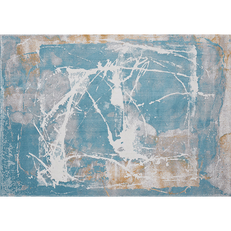 Casual Decoration Rug Multi Colored Abstract Pattern Indoor Rug Cotton Blend Anti-Slip Backing Pet Friendly Carpet Dark Blue-Gray Clearhalo 'Area Rug' 'Rug' 2308929