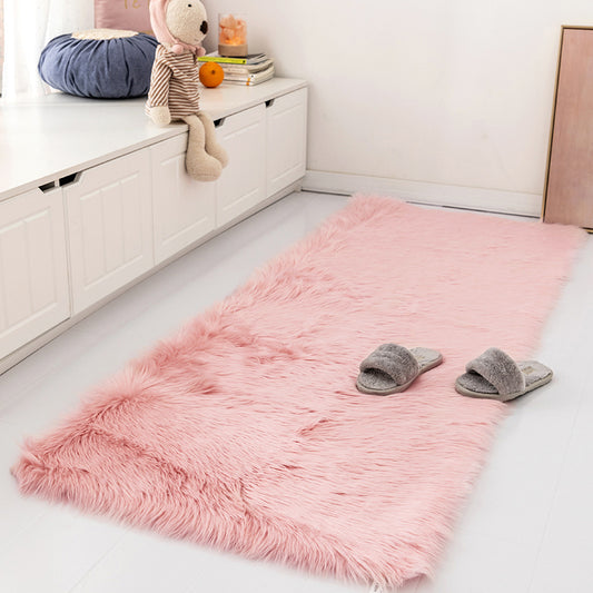Multi Color Casual Rug Polyster Solid Colored Indoor Rug Pet Friendly Machine Washable Area Carpet for Bedroom Pink Clearhalo 'Area Rug' 'Casual' 'Rugs' Rug' 2309049