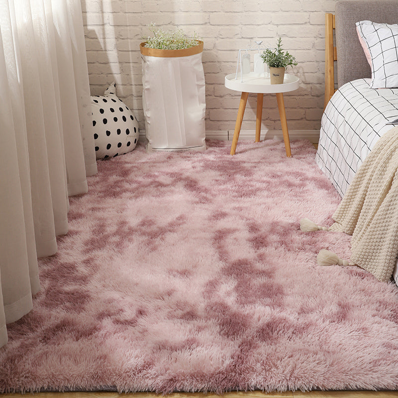 Relaxing Bedroom Rug Multi Colored Solid Color Indoor Rug Pet Friendly Easy Care Washable Area Carpet Purple-Pink Clearhalo 'Area Rug' 'Casual' 'Rugs' Rug' 2309076