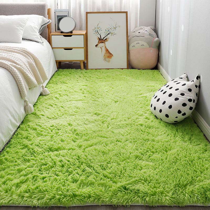 Relaxing Bedroom Rug Multi Colored Solid Color Indoor Rug Pet Friendly Easy Care Washable Area Carpet Fruit Green Clearhalo 'Area Rug' 'Casual' 'Rugs' Rug' 2309080