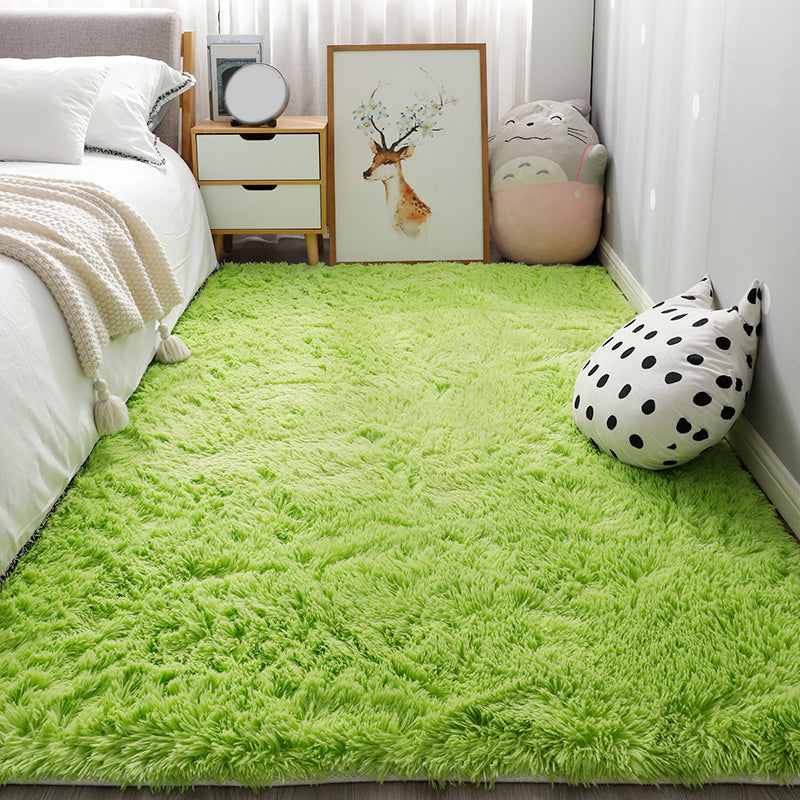 Relaxing Bedroom Rug Multi Colored Solid Color Indoor Rug Pet Friendly Easy Care Washable Area Carpet Fruit Green Clearhalo 'Area Rug' 'Casual' 'Rugs' Rug' 2309080