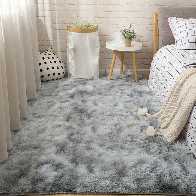 Relaxing Bedroom Rug Multi Colored Solid Color Indoor Rug Pet Friendly Easy Care Washable Area Carpet Light Gray Clearhalo 'Area Rug' 'Casual' 'Rugs' Rug' 2309081