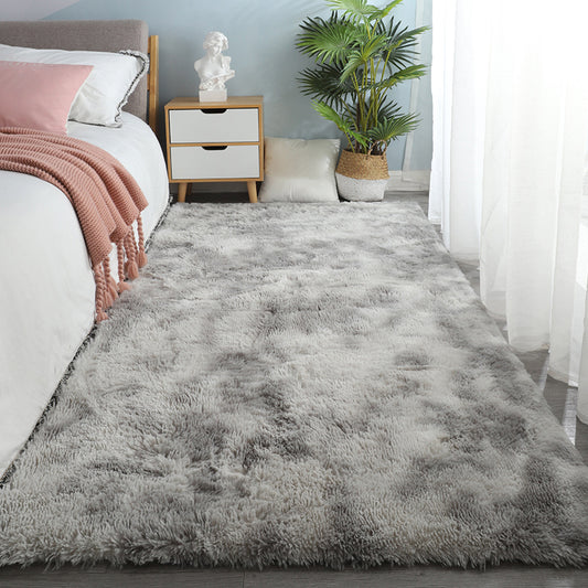 Contemporary Bedroom Rug Multi Colored Solid Color Indoor Rug Polyster Non-Slip Backing Pet Friendly Area Carpet Clearhalo 'Area Rug' 'Casual' 'Rugs' Rug' 2309090
