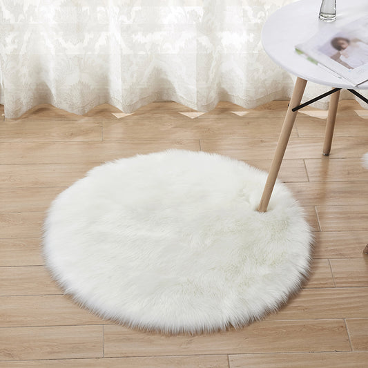 Nordic Living Room Rug Multi Colored Solid Color Indoor Rug Polypropylene Easy Care Pet Friendly Carpet White Clearhalo 'Area Rug' 'Casual' 'Rugs' Rug' 2309127