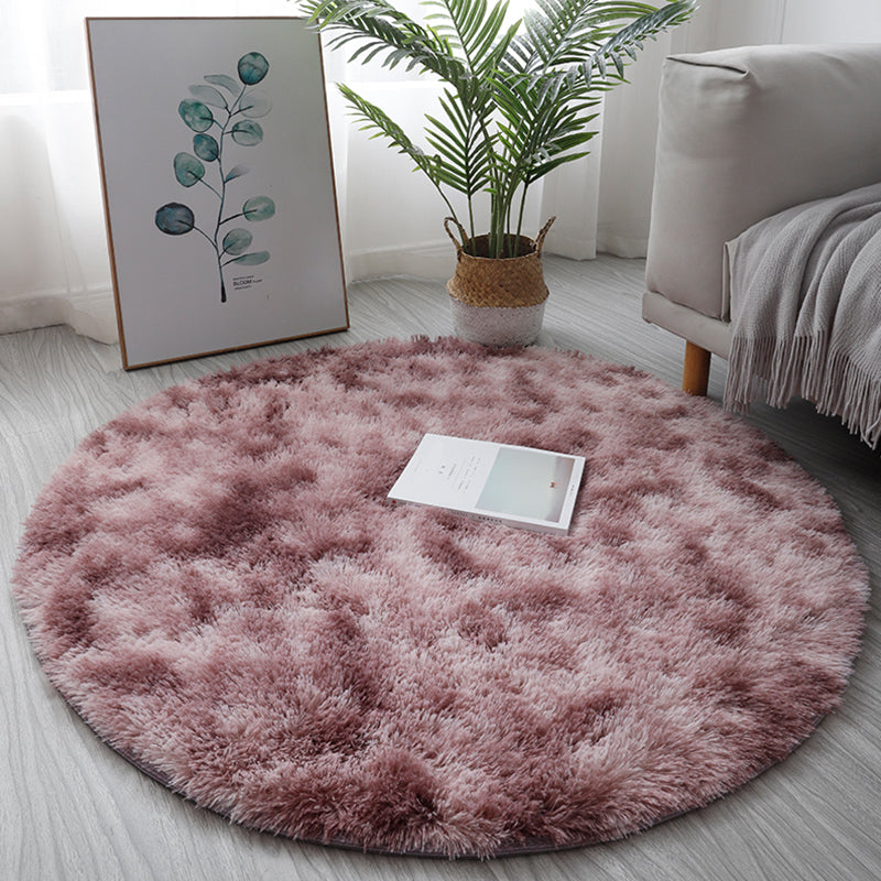 Multi Colored Fancy Rug Polyster Solid Colored Area Carpet Non-Slip Backing Pet Friendly Easy Care Indoor Rug for Room Purple-Pink Clearhalo 'Area Rug' 'Casual' 'Rugs' Rug' 2309157