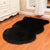 Irregular Shape Solid Color Rug Multi Colored Calming Indoor Rug Polyster Anti-Slip Backing Machine Washable Rug for Room Black Clearhalo 'Area Rug' 'Casual' 'Rugs' Rug' 2309184